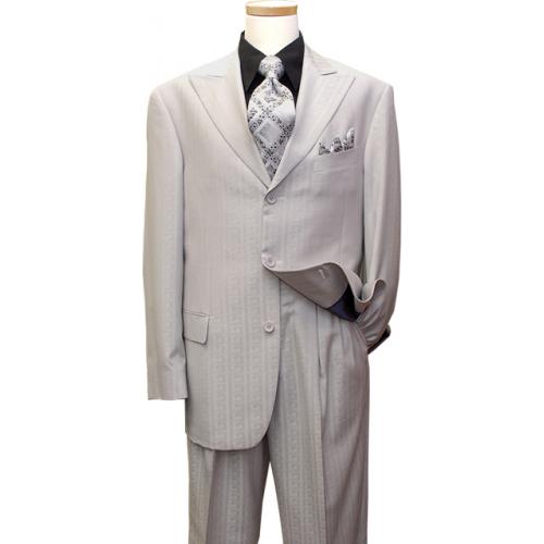 Earvin Magic Johnson Silver Grey Italian Self Designed Suit TQ28906